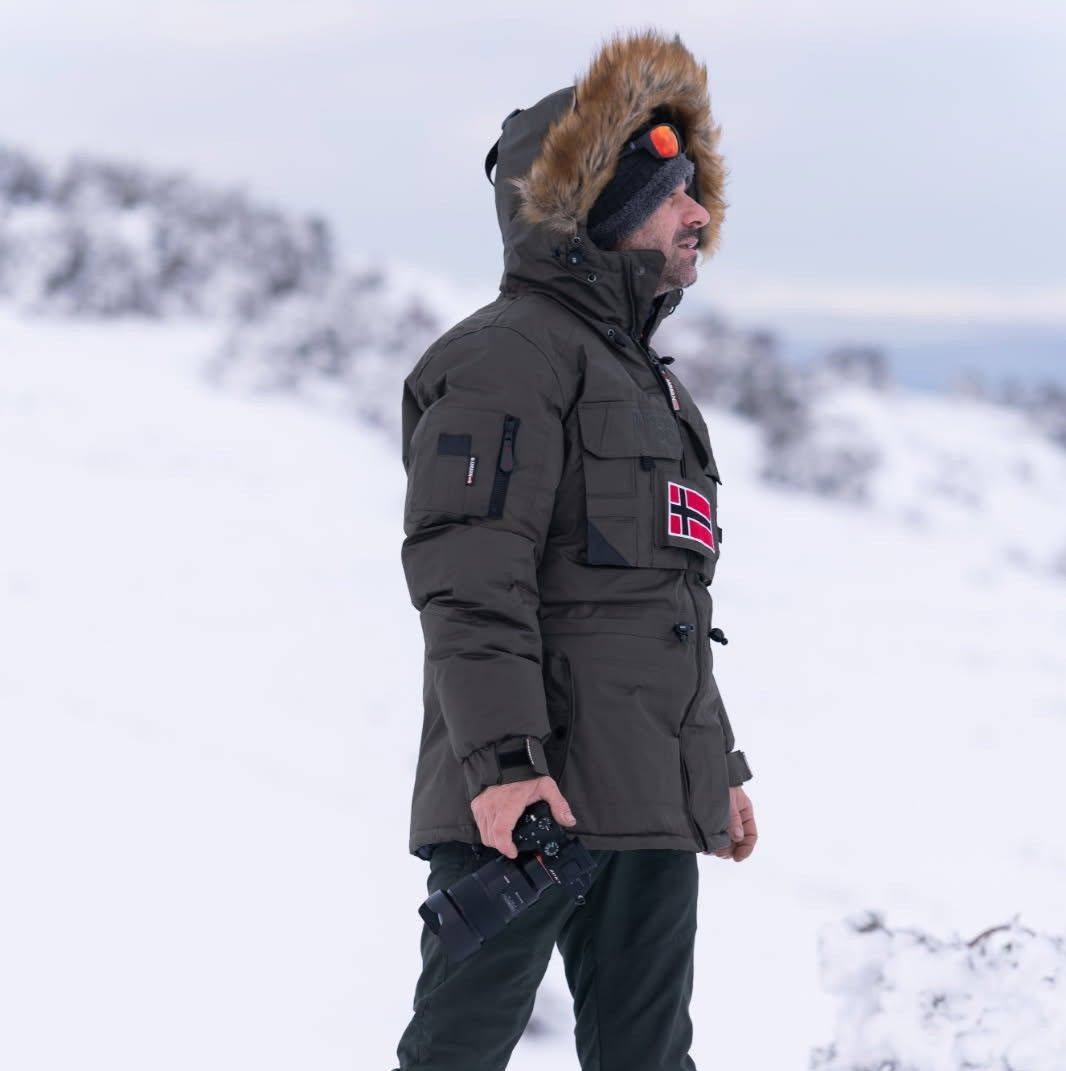 Brice Molina en repérage de spot pour l'observation des aurores boréales, Norvège